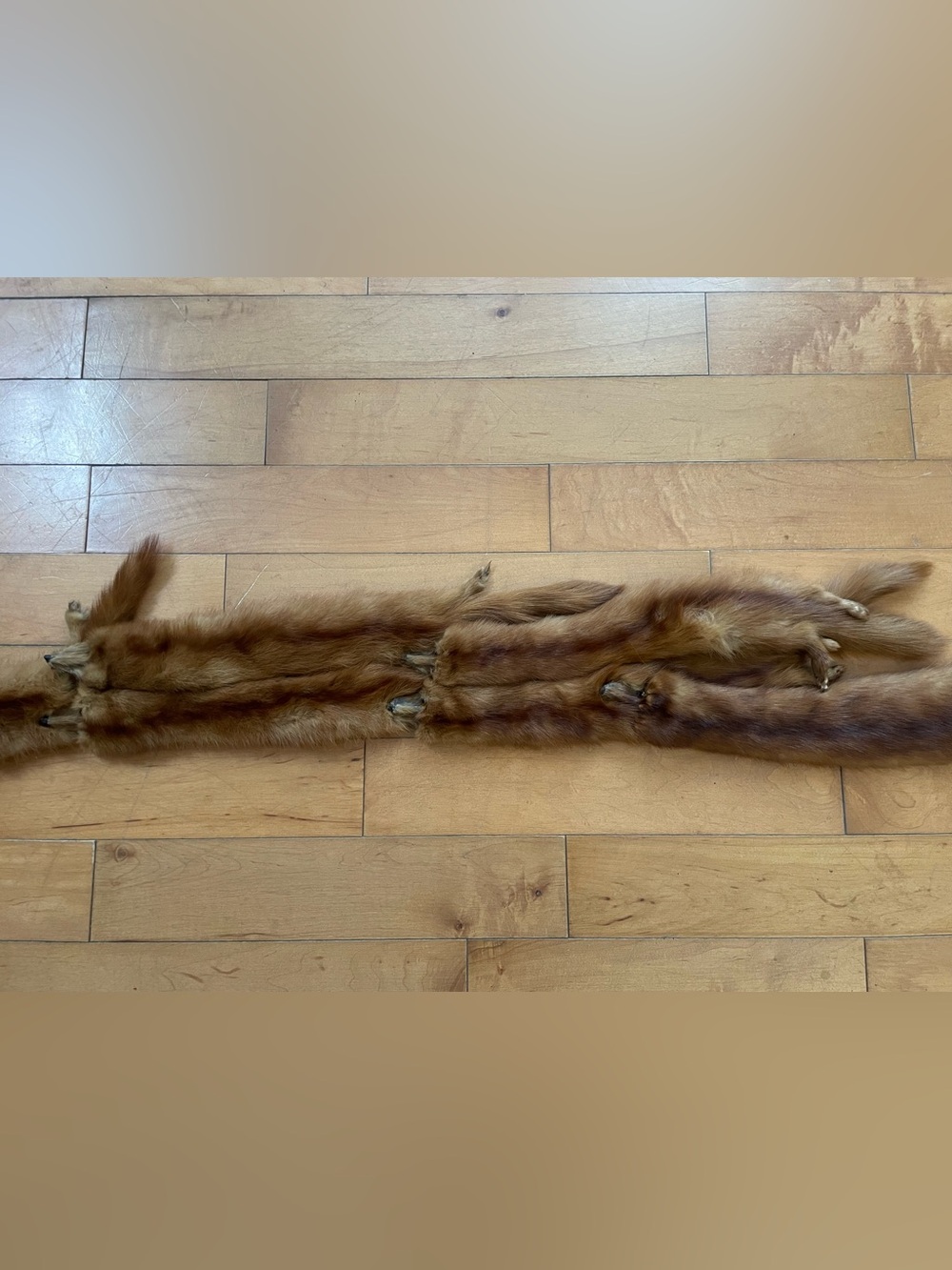 Elegant Vintage Retro Renaissance Real Brown Fur Minx Stole Wrap Shaw